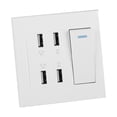 thumbnail image 3 of 4 Ports Commutateur de Commande 5V 2.1a / 1a 4100mA USB Prise de Chargeur de Prise de Courant Murale (220 250v), 3 of 14