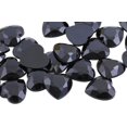 thumbnail image 1 of czcpp-18mm Jet Black H101 Flat Back Heart Acrylic Rhinestones Plastic Gems Plastic Costume Jewels Embelishments - 30 Pieces, 1 of 4