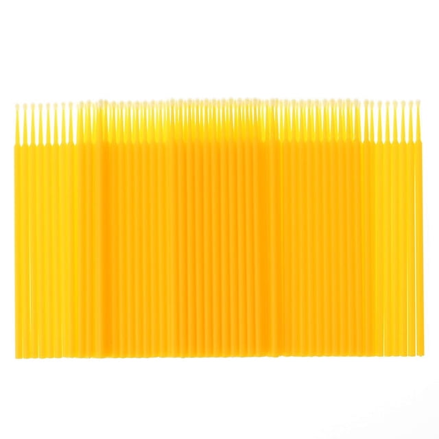 thinsony 100pcs Double Head Disposable Swab Fiber Buds Plastic Sticks Eyebrow Eyelash Make Up Tools