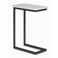 thumbnail image 1 of Allora 18" Modern Metal C Side Table with Marble Top in White, 1 of 6