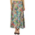 thumbnail image 1 of Bimba Flaired Cotton Boho Summer Skirt Elastic Waist Mid-Calf Ruffle Skirts, 1 of 8