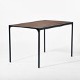 thumbnail image 3 of Homy Casa Modern Dining Table with Sturdy Metal Frame – Rectangular Desk Study Table for 4 Person, Espresso, 3 of 5