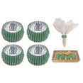 thumbnail image 1 of 4PC Beaded Napkin Ring With Craft Box Green & Silver, 1 of 5