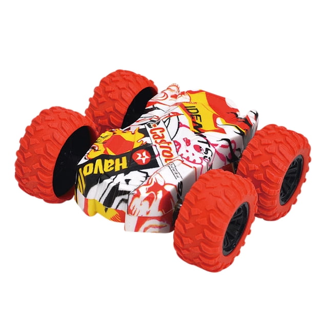 RKSTN Remote Control Car Double Side Stunt Graffiti Car Off Road Model Car Vehicle Kids Toy Gift Toddler Toys