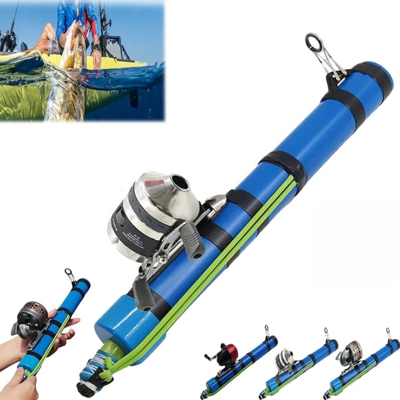 Catapult Fishing Rod Portable Telescopic Bait Launcher 2-in-1 Slingshot Reel for Saltwater Freshwater Outdoor Travel and Angling