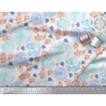 thumbnail image 3 of Soimoi Orange Rayon Fabric Floral Decor Fabric Printed BTY 56 Inch Wide, 3 of 3