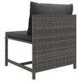 thumbnail image 5 of vidaXL 12 Piece Garden Lounge Set with Cushions Poly Rattan Grey, 5 of 5