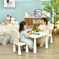 thumbnail image 2 of Gymax Kids Table & 2 Chairs Set Toddler Activity Play Dining Study Desk Baby Gift White, 2 of 9