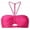 Pink, variant on PUIYRBS Women's Summer Mix & Match Plain Bikini Bandeau Top Swimwear Beachwear