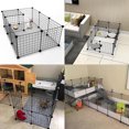 thumbnail image 1 of PENIKOKO Portable Heavy Duty Iron Pet Cage for Dog Rabbit Black 35x35 Inches Easy Assembly Foldable, 1 of 8