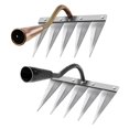 thumbnail image 1 of koolsoo 2 Pcs Herse Râteau de Désherbage Robuste pour Pelouse, Nivellement, Ameublissement du Sol pour le Travail 5 Dents Laiton 5 Dents, 1 of 9