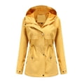 thumbnail image 1 of Manteau d'Hiver pour Femmes, Manteau de Pluie Uni, Manteaux d'Extérieur Imperméables, Imperméable à Capuche, Coupe-Vent, Manteaux d'Hiver pour Femmes en Liquidation, 1 of 9