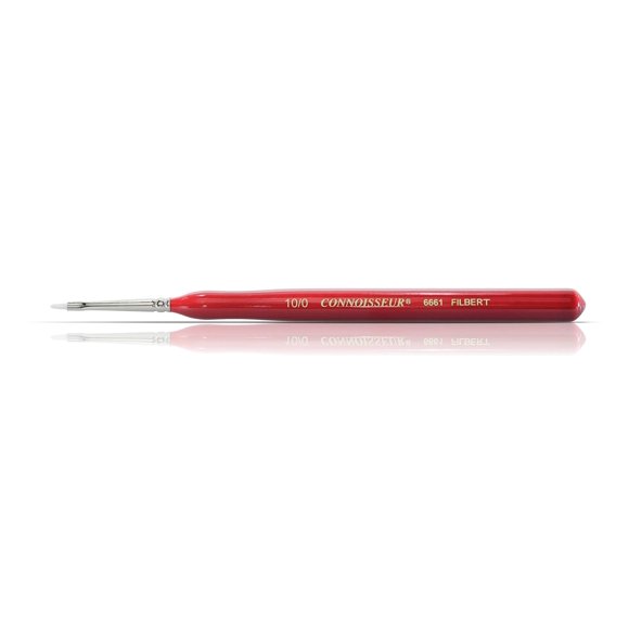 Connoisseur White Taklon Brush Mini Det Filb 10/0