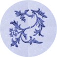thumbnail image 1 of Ahgly Company Tapis Rond Lavable en Machine Intérieur Transitionnel Bleu Lavande, 5 Pieds Rond, 1 of 7