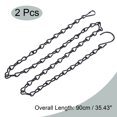 thumbnail image 2 of Unique Bargains 90cm Extension Lighting Chain S Hook Hanging Chains Black 2 Pack, 2 of 6