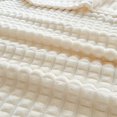 thumbnail image 5 of RKSTN throw blanket 59x40 In Fleece Throw Blanket For Couch Soft Warm Fluffys Cream Solid ColorBlanket Decorative And Giftable Striped Blankets, 5 of 5