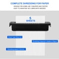 thumbnail image 3 of Moustache 5-Sheet Strip Cut Paper Shredder with Extendable Arm, Portable Auto Paper Shredder Without Wastebasket for Home Office, 2.65 Gallon, 3 of 8