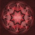 thumbnail image 1 of Ahgly Company Machine Washable Indoor Square Transitional Fire Brick Red Area Rugs, 6' Square, 1 of 7