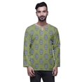 thumbnail image 1 of Atasi Printed Keyhole Nack Short Kurta Men ShirtWith Long Sleeves For Men, 1 of 1