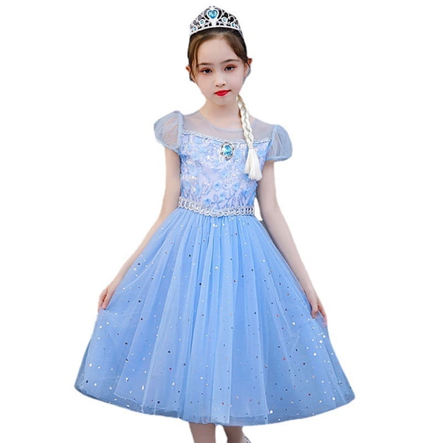 HAWEE Princess Costume, Princess Dresses for Girls Dress up Fancy Party