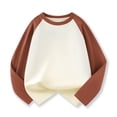 thumbnail image 2 of MIASHUI Filles Garçons Chandails de Sport à Manches Longues sous-Vêtements Couche de Base Chandails Extensibles en Coton, Café, 2-3 Ans, 2 of 3