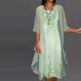 thumbnail image 1 of JUNWELL Robes pour Mère de la Mariée Ensemble Deux Pièces pour Femmes Robe Midi à Imprimé Floral avec Cardigan en Mousseline de Soie Formelle de Fête Sans Manches Grande Taille Robes d'Invitée de Mariage pour Femmes 2024 Tenue de Villégiature, 1 of 8