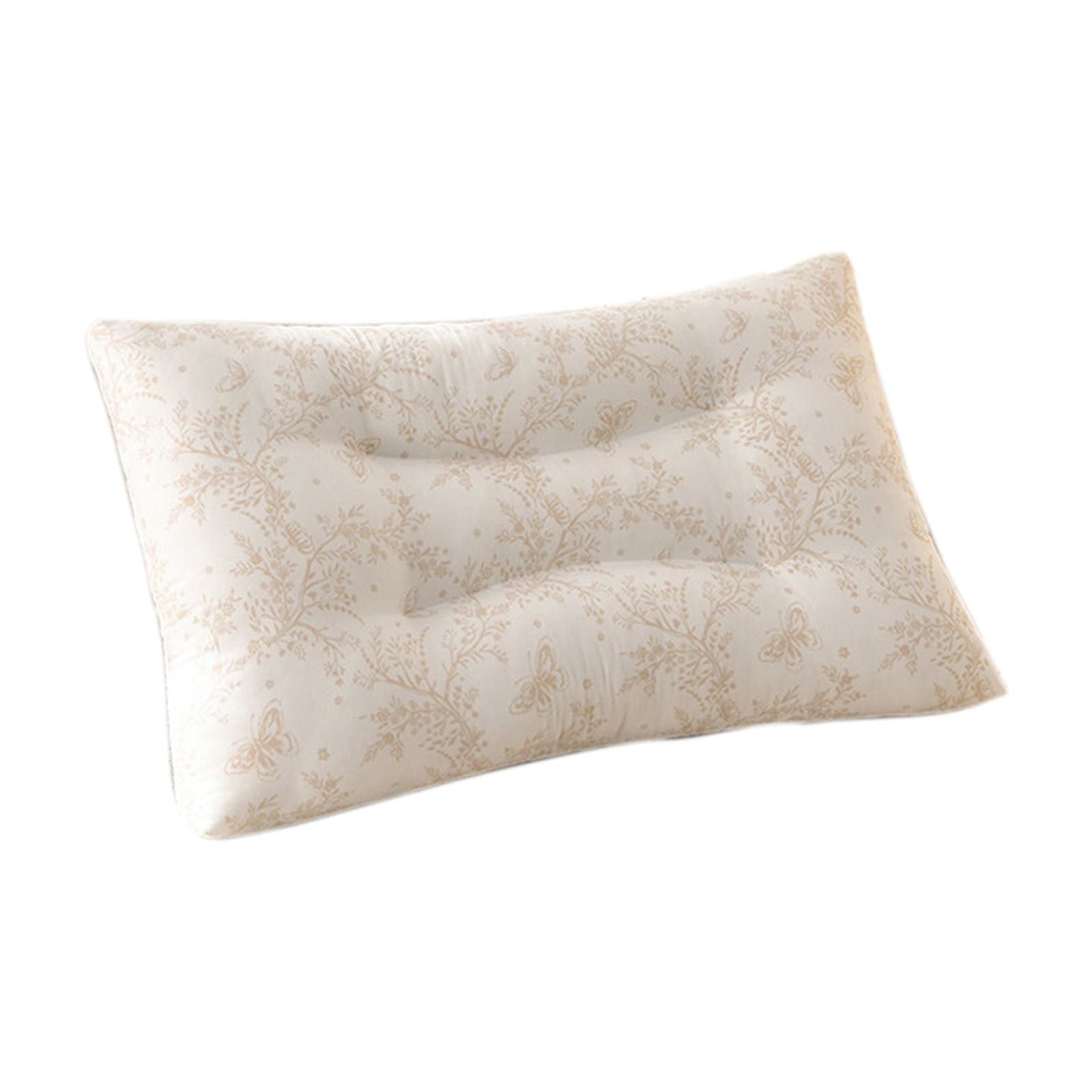 Yhmxh Bedding Super Soft Cotton Pillow Neck Protection Pillow Flower Print Pillow 23.6X15.7 In Skin-friendly Throw Blanket Machine Washable Microfiber Bed Sheet Set