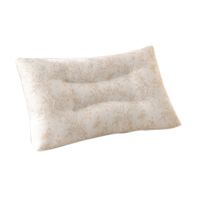 Yhmxh Bedding Super Soft Cotton Pillow Neck Protection Pillow Flower Print Pillow 23.6X15.7 In Skin-friendly Throw Blanket Machine Washable Microfiber Bed Sheet Set