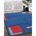 thumbnail image 2 of Ahgly Company Tapis d'Intérieur Ronds Abstraits Bleu Saphir Abstrait pour Aire, 4 Pieds Rond, 2 of 6