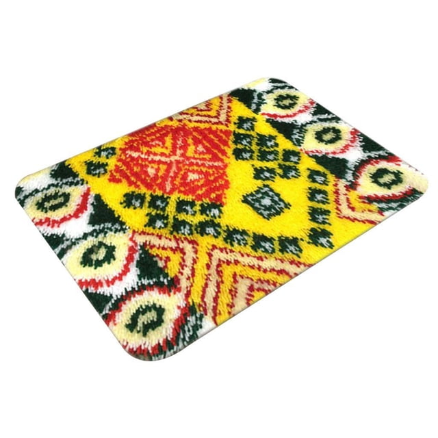 Abbracc DIY Latch Hook Rug Making Crafts for Kids/Adults 23 inch X 16 inch Geometric ZD1010