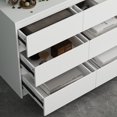 thumbnail image 3 of OXYLIFE Commode Blanche à 9 Tiroirs, Commode en Bois Armoire Verticale Organisateur de Rangement pour Chambre, Salon, Couloir, 3 of 5