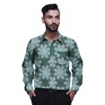 thumbnail image 1 of BESTMAN Chemise Décontractée Imprimée pour Hommes Coupe Ajustée à Boutons Manches Longues, 1 of 5