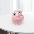 thumbnail image 4 of veasfak 3D Owl Statue Collection Miniature Owl Decor Crystal Owl Decoration for Tabletop Pink, 4 of 8