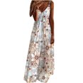 thumbnail image 1 of Fridja Robe Longue d'Été Décontractée Sans Manches à Col en V pour Femmes, 1 of 4