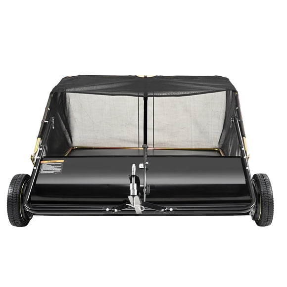 KFFKFF Tow Behind Lawn Sweeper, 50 in Pull Behind Lawn Sweeper, 26 cu. ft Large Capacity Leaf & Grass Collector, Heavy Duty Garden Sweeper