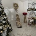 thumbnail image 4 of Northlight 3-Finish Shatterproof Ball Christmas Wreath - 24" - Vegas Gold - Unlit, 4 of 4