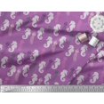 thumbnail image 3 of Soimoi Modal Satin Fabric Jellyfish & Seahorse Ocean Fabric Prints by Yard 42 Inch Wide, 3 of 3