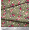 thumbnail image 3 of Soimoi Poly Georgette Fabric Leaves, & Rose Floral Decor Fabric Printed Yard 42 Inch Wide, 3 of 3