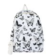 thumbnail image 1 of Fashion Backpack Butterfly Print Oxford Student Rucksacks for Travel (Black), 1 of 10
