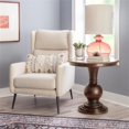 thumbnail image 2 of Linon Amelia Round Accent Table Pedestal Base 26.5" High in Espresso Wood, 2 of 10