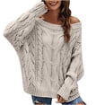 thumbnail image 1 of Cameland Chandail pour Femmes Dames Mode Ample à Manches Longues Chandail à Enfiler, 1 of 3