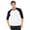 WHITE/ BLACK, variant on Bella + Canvas Unisex 3/4-Sleeve Baseball T-Shirt