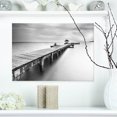 thumbnail image 1 of Wooden Sea Bridge - Seascape Photography Canvas Art Print, 1 of 1