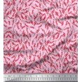 thumbnail image 1 of Soimoi Tissu Satin Soie Baies Rouges Fruits Imprimé Tissu d'Artisanat au Yard 42 Pouces de Large, 1 of 5