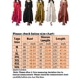 thumbnail image 2 of HIMONE Long Sleeve Solid Color Tunic Dress For Lady V-Neck Button Down Maxi Dress Womens Ruffle Pleated T Shirt Dress Irregular Hem Fake Two Piece Dress Plus Size, 2 of 3