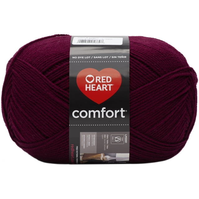 Red Heart® Comfort® Yarn, Solid, Acrylic #4 Medium, 16oz/454g, 867 Yards