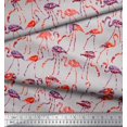 thumbnail image 3 of Soimoi Polyester Crepe Fabric Flamingo Bird Print Fabric by The Yard 52 Inch Wide, 3 of 3