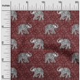 thumbnail image 1 of oneOone Georgette Viscose Fabric Elephant Block Print Fabric BTY 42 Inch Wide, 1 of 4