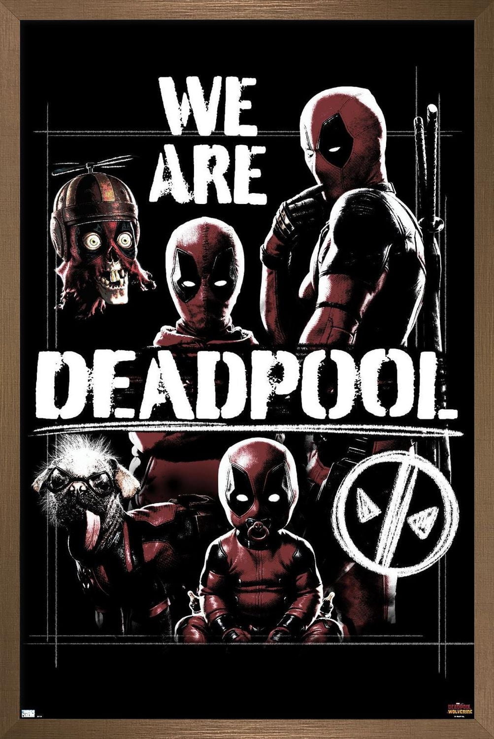 Marvel Deadpool & Wolverine - We Are Deadpool Wall Poster with Magnetic Frame, 22.375" x 34"