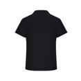 thumbnail image 4 of Fridja Chemise Habillée pour Homme d'Été, Couleur Unie, Col Rabattu, Manches Courtes, Imprimée Performance, Boutonnée, Chemise Décontractée de Jeu de Quilles pour Tennis et Basketball (Noir, 3TG), 4 of 5